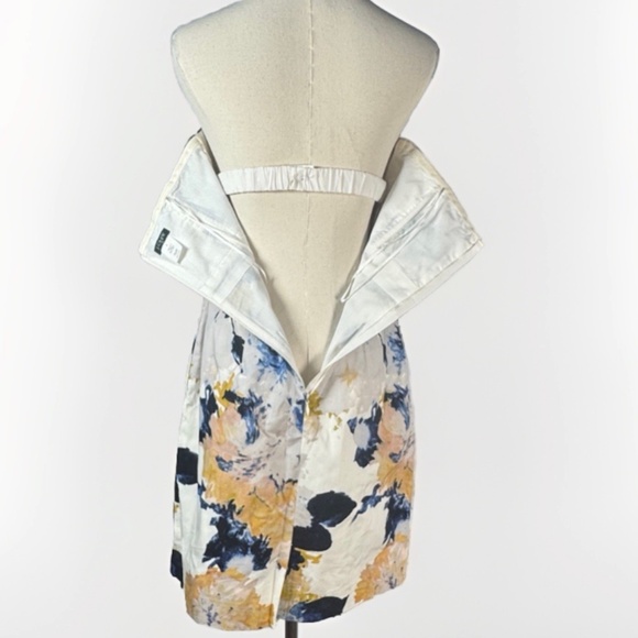 (4) J CREW Artistic Flower Strapless Multi-colored Midi Dress - Picture 3 of 11